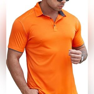 ZARWING Men's Dry Fit Golf Polo Shirt Slim Fit Collared Shirts Short Sleeve